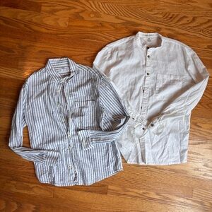 Boy’s Striped and Solid White Shirts